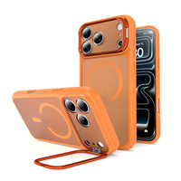 Funda Delgada para Teléfono Móvil con Protección Total de Cámara y Soporte para Lente, para iPhone 18 17 16 15 Pro Max, Antigolpes, Magnética