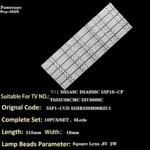 Wep-029/6 55Inch <strong>LED</strong> TV Backlight D55A9C/D55A930C/L55P1S-CF 8PCS /Set 515mm 6LEDS Square Backlight Len TV <strong>Led</strong> Backlight Bar - Product Image 3