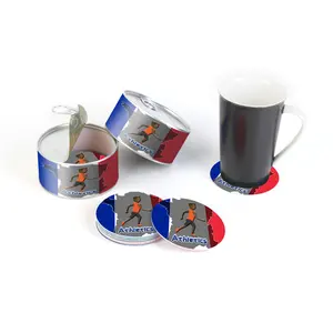 Latest Items 2024 Specifications Low Price Tin Can Beer Coaster Souvenirs Europe Gift for Friends