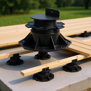 Pedestal de Soporte Ajustable para Terraza, Base Elevadora de 2.36-5.31 Pulgadas, Accesorios para Suelos, Fácil Instalación, Acabado Mate de Plástico - Product Image 2