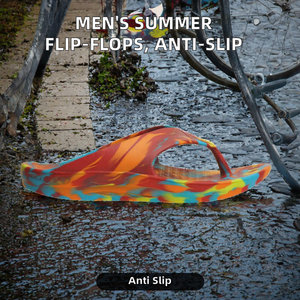 Chanclas estampadas para hombre, sandalias de playa con punta abierta, ligeras, para verano y exteriores - Product Image 2