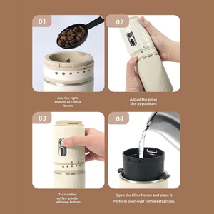 Machine à café portable en <span class=keywords><strong>capsule</strong></span> pour les voyages et le camping, mini machine à expresso manuelle avec fonction de chauffage automatique - Product Image 4