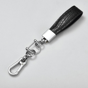 Crocodile Leather <b>Car</b> Keychain Zinc Alloy Luxury Keyring For Men And Women - Product Image 2
