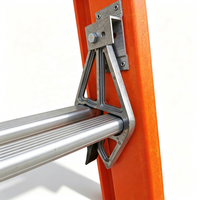 Échelle d'extension en PRV isolée antidérapante de qualité industrielle, 2 sections, 24 pieds, 150 kg, EN 131, tension 35KV, pour supermarché et escalier