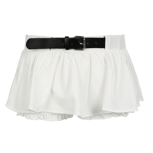 Jupe courte décontractée, polyvalente, simple, ample, avec ceinture élastique et leggings inclus. - Product Image 5