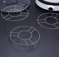 Grille de cuisson vapeur et support de barbecue en acier inoxydable - Grille ronde à double usage pour la cuisson à la vapeur et le barbecue en extérieur