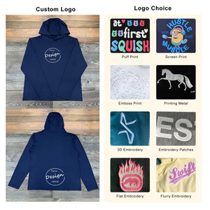 Camisa deportiva de poliéster ligera 180GSM al por mayor para hombre de secado rápido con capucha al aire libre UPF diseño deportivo de manga completa - Product Image 2