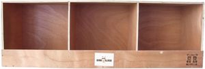 Œuf de ranch robuste: poulailler en bois primitif, nichoirs triples pour 3 poules/poulets, brun naturel - Product Image 2