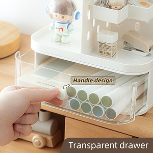 Rotatable Stationery <strong>Storage</strong> Rack Desktop Multi-functional <strong>Shelf</strong> <strong>Storage</strong> <strong>Box</strong> for Office Desktables - Product Image 4