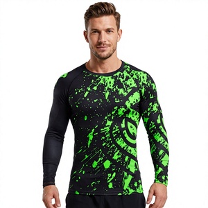 Chemise de compression unisexe à manches longues, imprimée par sublimation, séchage rapide, pour sports nautiques, anti-UV, respirante - Product Image 1