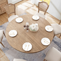 Ensemble de salle à manger en rotin de style français moderne et luxueux mobilier de restaurant en bois pour café, hôtel et maison
