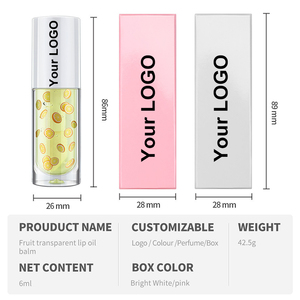 Custom Logo Lip Care Moisturizing Transparent Lip Gloss Fruit Flavored Lip Oil <strong>Tint</strong> Waterproof <strong>Sunscreen</strong> Mineral Liquid 8 Colors - Product Image 5