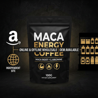 Café instantané ODM OEM Man Power Latte, boissons au café instantané, poudre d'extrait de maca noire, café énergétique à la maca pour hommes