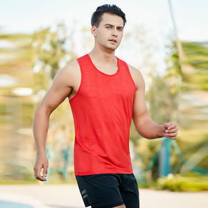الرجال تشغيل خزان الترا خفيفة الوزن ماراثون Singlet أعلى فضفاضة تناسب تجريب بلا أكمام - Product Image 4