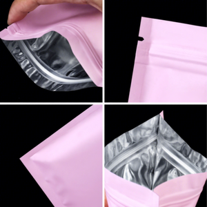 Sacs refermables en aluminium mat colorés avec logo personnalisé, scellés sur trois côtés, pour l'emballage de snacks - Product Image 3
