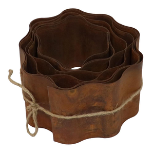 Borde Metálico para Jardín de 14 cm x 5 m, de Alta Calidad, con Borde Enrasado, Estilo Rústico - Product Image 6