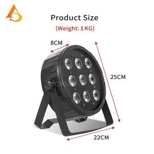 Precio de Fabricante, 9 Piezas, Luz RGBW de 12w, 4 en 1, Foco LED para Escenario, para Bodas y Fiestas - Product Image 5
