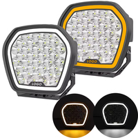 Feux de travail LED 7'' 9'' à double couleur DRL 10-36 V, projecteurs étanches homologués E-mark pour véhicules tout-terrain 4x4, camions et SUV