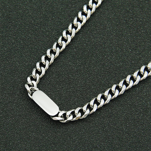 สร้อยคอโซ่คล้องคอรูปวงรีสไตล์หวานและเย็น - Product Image 3