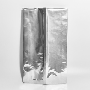 Bolsa de Embalaje de Aluminio con Sellado Térmico Plateado Personalizada, Bolsas con Sellado Central, Bolsa de Plástico para Alimentos a Prueba de Humedad con Válvula - Product Image 2