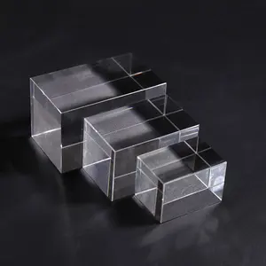 Kişiselleştirilmiş gravür kristal cam küp 2D/ 3D lazer paperweight hediyeler düğün iyilik kristal kağıt tutucu