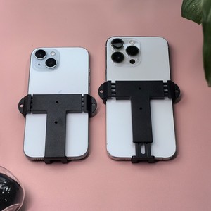 Work <b>Record</b> Mobile Phone Clip <b>Holder</b> Black Plastic Lazy Person Stand For Crossbody Bag With Strap Chain Lanyard - Product Image 1