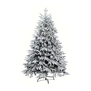 Sapin de Noël artificiel en PE et PVC mixte avec lumières LED et support - Product Image 4