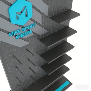 Panel de Exhibición Metálico de Pared con Estantes para Equipos de Gimnasio y Herramientas, Exhibidor de Piso para Tiendas de Deportes, Resistente - Product Image 6