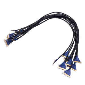 Cable LVDS I-PEX 2766-0601 de 60 pines, plano, con conductor de cobre azul y revestimiento de PUR para pantalla. - Product Image 2