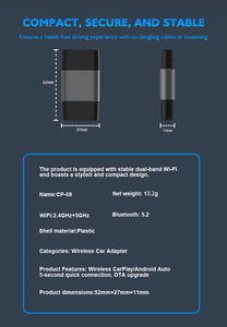 CP08 2-in-1 Dual <strong>Interface</strong> Multimedia Vehicle Streaming Box Vehicle Playback Adapter Wireless Carplay Car Accessories - Product Image 3