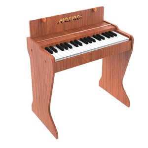 Moei201 Piano en bois à 37 touches avec couvercle, clavier électronique de bureau pour enfants, jouet d'éducation précoce, instrument de musique - Product Image 1