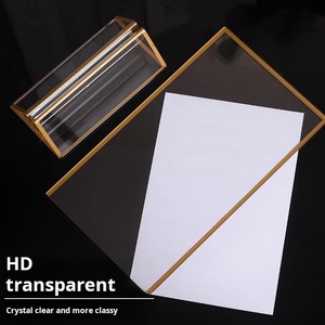 لوحات إعلانية أكريليك شفافة عالية الدقة بحواف ذهبية، تصميم عصري مخصص، قائمة طعام مضادة للسقوط - Product Image 6