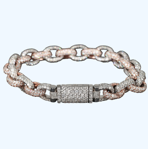 Stylish 925 Sterling Silver Cuban Link Bracelet Lab Grown Moissanite Diamond Minimal Design Jewelry - Product Image 4