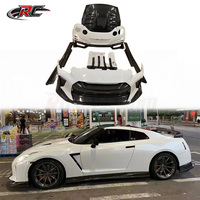 Kit carrosserie en fibre de carbone style TopSecret pour Nissan GTR R35 : pare-chocs avant, jupes latérales, diffuseur arrière, pièces de spoiler