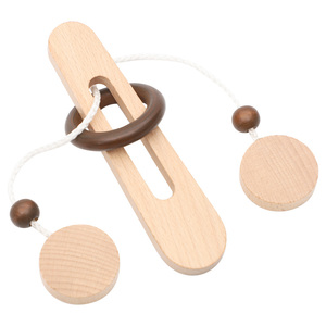 Jouets de puzzle classiques Magic Ring <span class=keywords><strong>Escape</strong></span>, jeu de déverrouillage en bois, serrure de Confucius, serrure de Lu Ban, jeux d'intelligence - Product Image 1