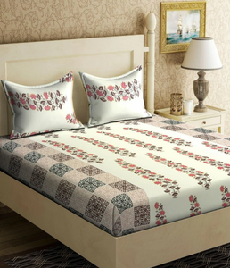 Juego de Sábanas de Percal 100% Algodón, Diseño Floral Moderno, 300 Hilos, Textura Fresca y Ligera, Ecológicas, para Verano - Product Image 2