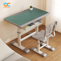 Bureau et chaise d'étude pour enfants certifiés, avec dossier ventilé, mobilier scolaire pour projets scolaires, OEM ODM