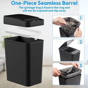 BX 2 Pack 2.2 Gallon Automatic Garbage Can <strong>Small</strong> Motion Sensor Smart Trash Can Slim Waterproof Garbage <strong>Bin</strong> for <strong>Bathroom</strong> - Product Image 6