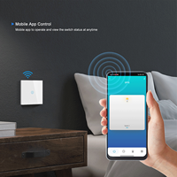 Interrupteur tactile intelligent WiFi LangYeao 86 Tuya, 600W, compatible Alexa Google Home, minuterie, 4 couleurs, ABS 94-V0 avec neutre