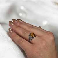Baltischer Bernstein Sterling Silber Rhodium-Plattiert Luxus Vintage Unisex Massiver Natürlicher Bernstein IGI-Zertifizierter Statement-Ring
