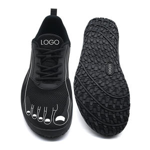 Geniş ayak kutusu yalınayak Sneakers yetişkin erkekler çapraz eğitmen sıfır damla taban rahat Minimalist yürüyüş örgü tarzı Sumo Squat ayakkabı - Product Image 1