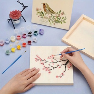 5x5 4x4 <strong>Wood</strong> <strong>Panel</strong> Boards <strong>Unfinished</strong> <strong>Wood</strong> Canvas Wooden for Crafts Painting Canvas - Product Image 2