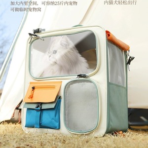 Cat Carrier Portable Soft-Sided Pet Travel Bag With Wheels For Cats Up To 7Kg Outdoor Use Transparent Window Design - Product Image 2