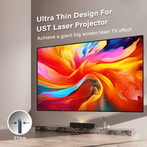 Fscreen <span class=keywords><strong>100</strong></span> <span class=keywords><strong>pulgadas</strong></span> Aura Series Fresnel UST ALR Marco fijo Tri-Chroma Pantalla de proyección para cine en casa 8K UHD 16:9 <span class=keywords><strong>Laser</strong></span> <span class=keywords><strong>TV</strong></span> - Product Image 6