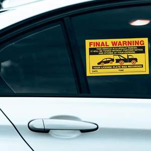 Pegatinas de infracción de estacionamiento con usted ha estacionado en un área de estacionamiento privado Vehículo de infracción estacionado legalmente difícil de quitar - Product Image 2