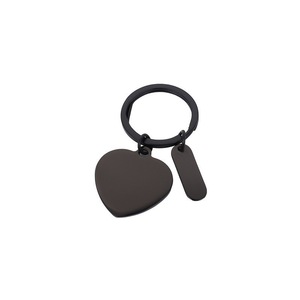 Wholesale Custom Rose Gold Stainless Steel Heart Keychain DIY Blank <b>Small</b> Pendant Fashion Style - Product Image 4