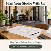 Plan d'équipement de studio de musculation privé personnalisable pour Power Rack, câbles et espaces de fitness commerciaux fonctionnels