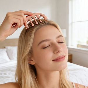 Herramienta de Masaje Gua Sha para el Cuero Cabelludo, Peine de Acero Inoxidable para Masaje de Meridianos, Relajación Profunda y Alivio - Product Image 3