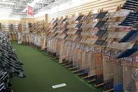 Support de rangement et d'exposition pour sacs de golf en bois, écologique, sur pied, taille personnalisable disponible