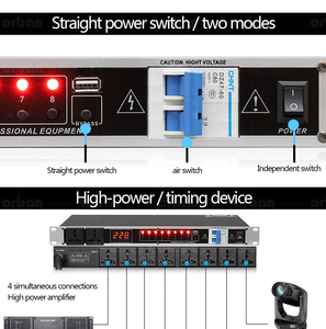 GAX-S06 amplificatori Audio digitali professionali utilizzano per il DJ Stage KTV DJ sistema Audio completo di configurazione altoparlante microfono processore - Product Image 5